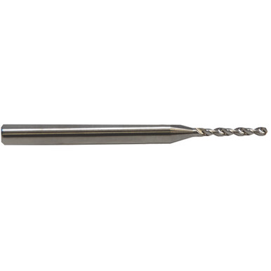 #47 Dia. x 1/8" Shank x 0.48" Flute Length x 1-1/2" OAL, Miniature, 130 Degree, Bright, 2 Flute, External Coolant, Round Solid Carbide Drill Series/List #5372 MT1354981