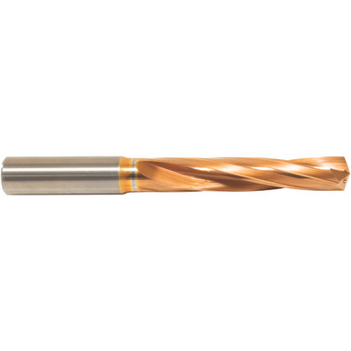 7.5 mm Dia. x 5/16" Shank x 2-3/8" Flute Length x 4" OAL, 5xD, 135 Degree, ZrCN, 2 Flute, External Coolant, Round Solid Carbide Drill Series/List #NG04 MT711443710
