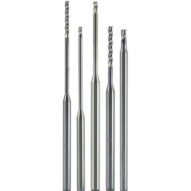 0.030" Dia. x 1/8" Shank x 0.045" DOC x 2-1/2" OAL, Carbide, DLC, 3 Flute, 30 Degree Helix, Plain, External, Square, Solid End Mill Series/List #5916E MT3197504