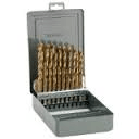 19pc D-19M Type150-M 135 Degree Gold Finish Jobber Split Metric Drill Set, Norseman Drill #49081