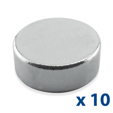Neodymium Disc Magnets (10pk) - N35¸ 0.315'' Dia. x 0.118'' Thk.¸ 2.61 lbs. pull 07045