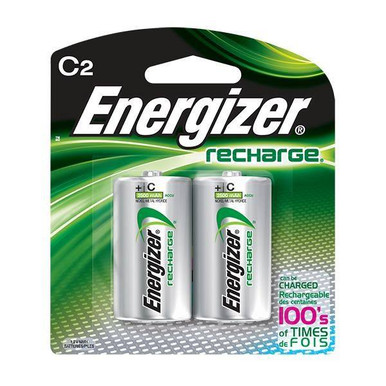 Energizer Recharge C Batteries, 2500 mAh (2/Pkg.)