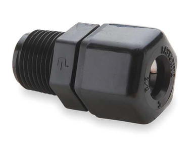 Parker P8MC6 Fast & Tite Fitting, Male Connector, 1/2'' Tube x 3/8'' MPT