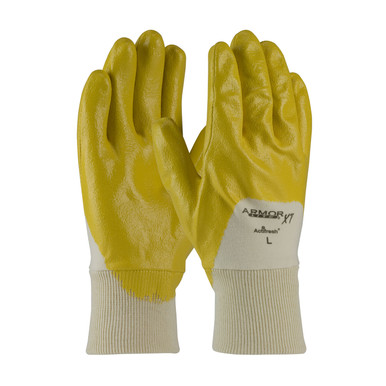 ArmorLiteXT, Interlock Liner, Ultra LW, Ylw, Textured Nitrile, KW - Coated Supported Gloves M Natural 1 Dozen 56-3975/M