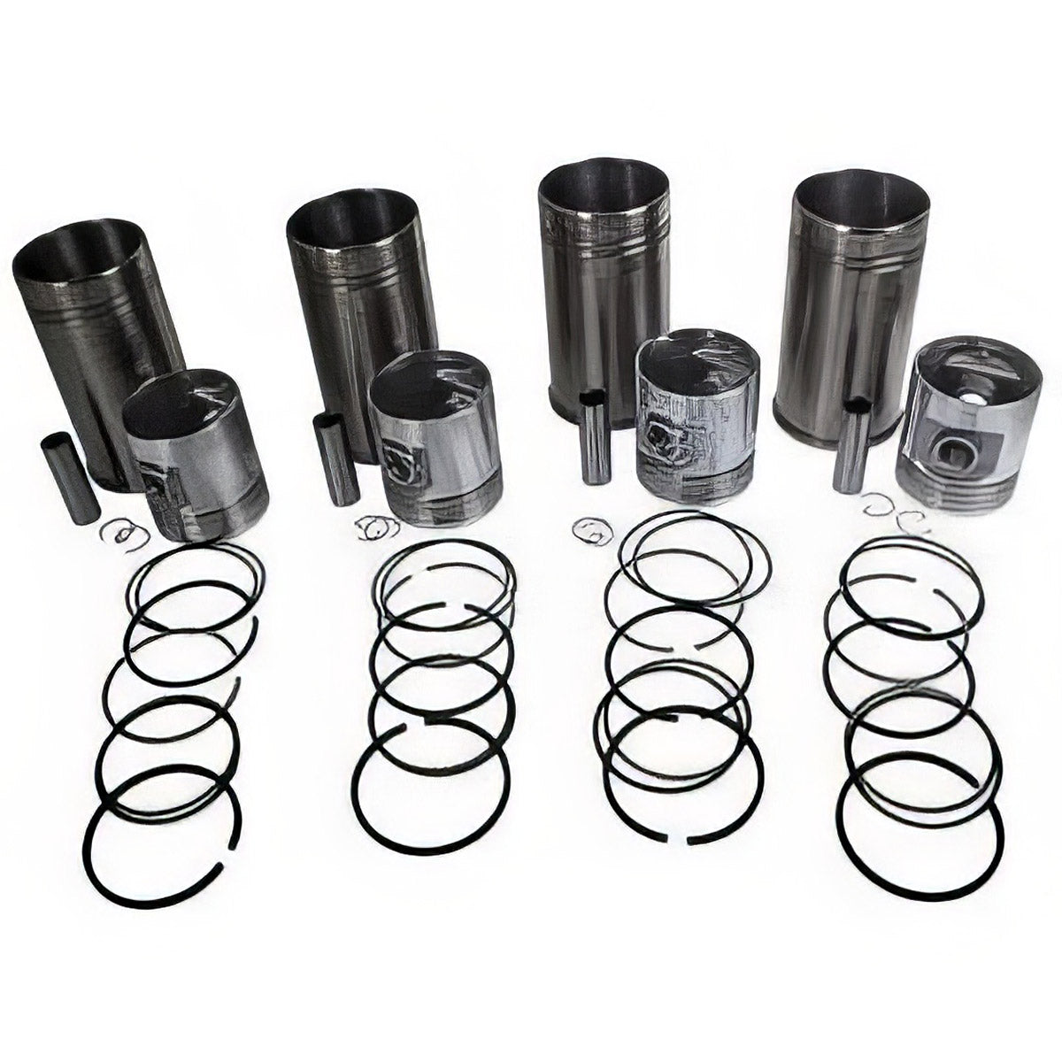 TISCO Piston Kit - 3.3125" Overbore, 4 Cylinder for Massey Ferguson, 830641M91