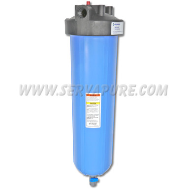 Pentek 150689, Big Blue, 3/4'' In/Out, 20'' Blue/Black, w/ PR and 3/8'' Drain Valve