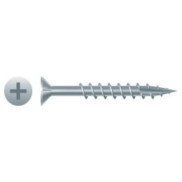 #9 x 2-1/2" Phillips Flat Head w/Nibs Particle Board Screws, Type 17, Zinc Plated (2,500/Bulk Pkg.)