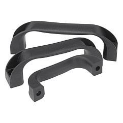 Kipp 9 mm x 117 mm Thermoplastic PA Pull Handle, Front and Rear Mount (Qty. 1), K0190.111708