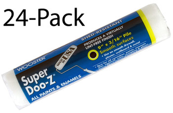 Wooster Genuine 9" Super Doo-Z 3/16" Nap Roller Cover 24-Pack, R206-9-24PK