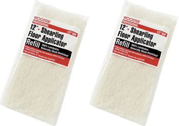 Wooster Genuine 12" Wooster Wool Floor Applicator 1/2" Refill 2-Pack # RR612-12-2PK