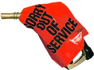 Out of Service' Nozzle Cover (Red) - 12 Pack