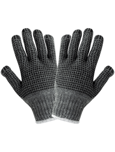 Gray Cotton/Polyester Dotted Glove Women's One Size 300 Pair, #S65D2-W