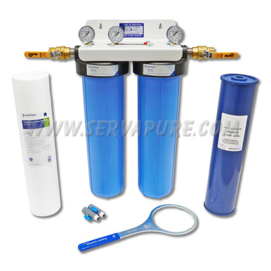 Serv-A-Pure 72120P, Professional Grade Whole House Sediment/Iron/Hydrogen Sulfide Removal System