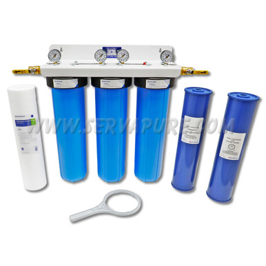 Serv-A-Pure 73152S, Whole House Sediment/pH/Iron Reduction Filter Cartridge System