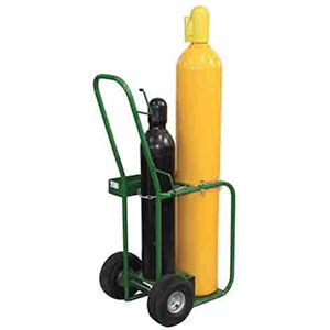Narrow Oxygen and Actyelene Cylinder Cart, Pneumatic Wheels 601-10