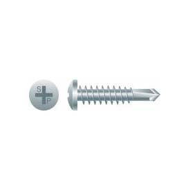 #8-18 x 1-1/4" Phillips Pan Head Self-Drilling Screw, #2 Point, Zinc Plated (5000/Bulk Pkg)