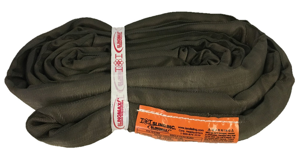 I&I - SP1200-08 - 8' Gray Crane Sling Poly Round Choker 9600 lbs