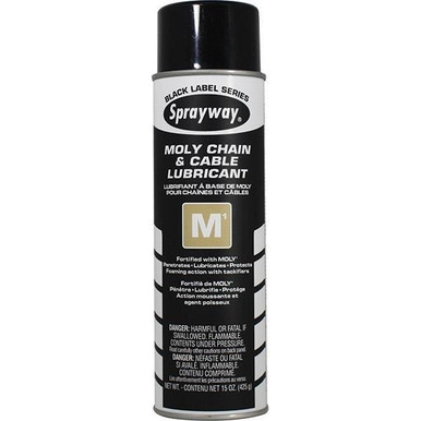 M1 Moly Chain & Cable Lubricant, 15 oz Aerosol, 12/Case
