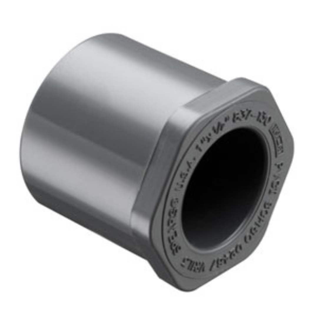 Spears 837-530 Sch 80 PVC 6 Inch X 3 Inch Reducer Bushing, Slip X Socket