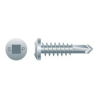 #8-18 x 1/2" Square Drive Pan Head Self-Drilling Screw, 2 Zinc Plated (10000/Bulk Pkg)