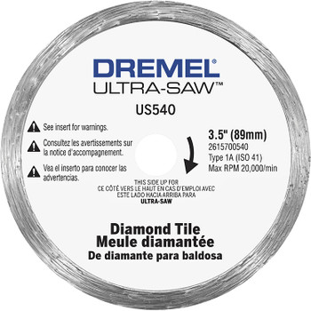 Dremel Genuine OEM Replacement 3-1/2" Diamond Tile Blade - US540-01