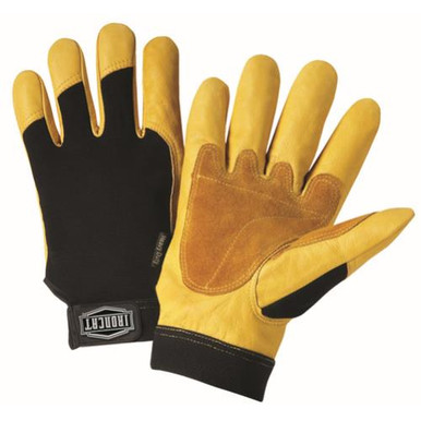 Iron Cat- Heavy Duty Grain Cowhide glove is a natural fitting glove for general duty tasks. It features split leather patch reinforcements on the palm and thumb saddle as well as reinforced fingerti 86350/2XL
