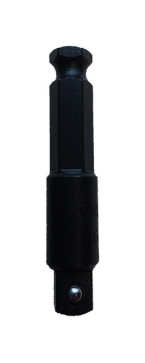 3/8" Square Male X 7/16 Hex Extension Shank, Ball Socket Retention, Linemen Tools SH1214