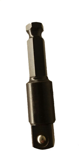 1/2" Square Male X 7/16 Hex Extension Shank, Ball Socket Retention, Linemen Tools SH1614