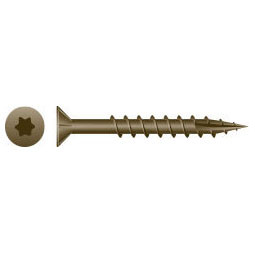 Strongpoint #8 x 2" Star Flat Head w/Nibs, Coarse Thread, Type 17, W.A.R. Coated Screws (3500/Bulk Pkg)