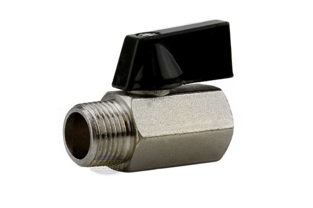 1/4" Mini MNPT x 1/4" FNPT Ball Valve WOG 200 PSI A-14MF
