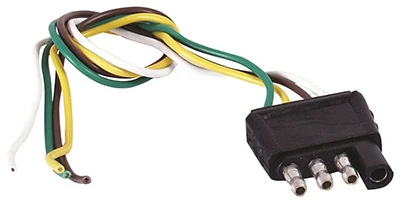 58031 4-way Flat Connector Plug With 12-inch Wires For Trailers