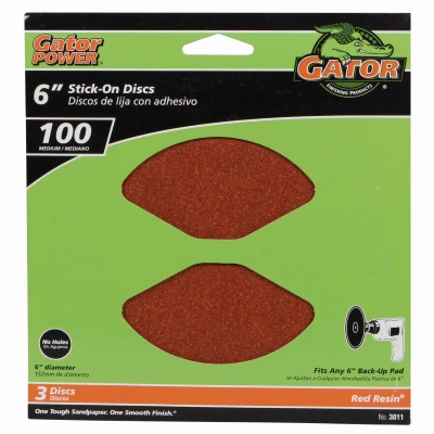 6 Inch 100 Grit Sanding Discs - Pack Of 3 For Power Tools