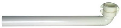 Lavatory/Kitchen Drain Arm, White Plastic, 15-In.