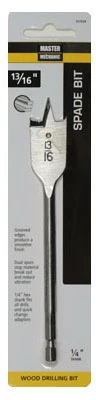 Wood Boring Spade Drill Bit, 13/16 In.