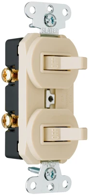 Pass & Seymour Ivory 2-Single-Pole Combo Switch