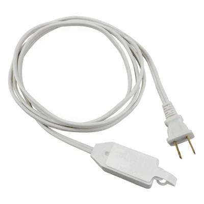 Extension Cord, 16/2 SPT-2, White, Polarized Cube Tap, 6-Ft.