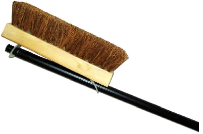 10 In. Palmyra Deck Scrub Brush, 48 In. Metal Handle
