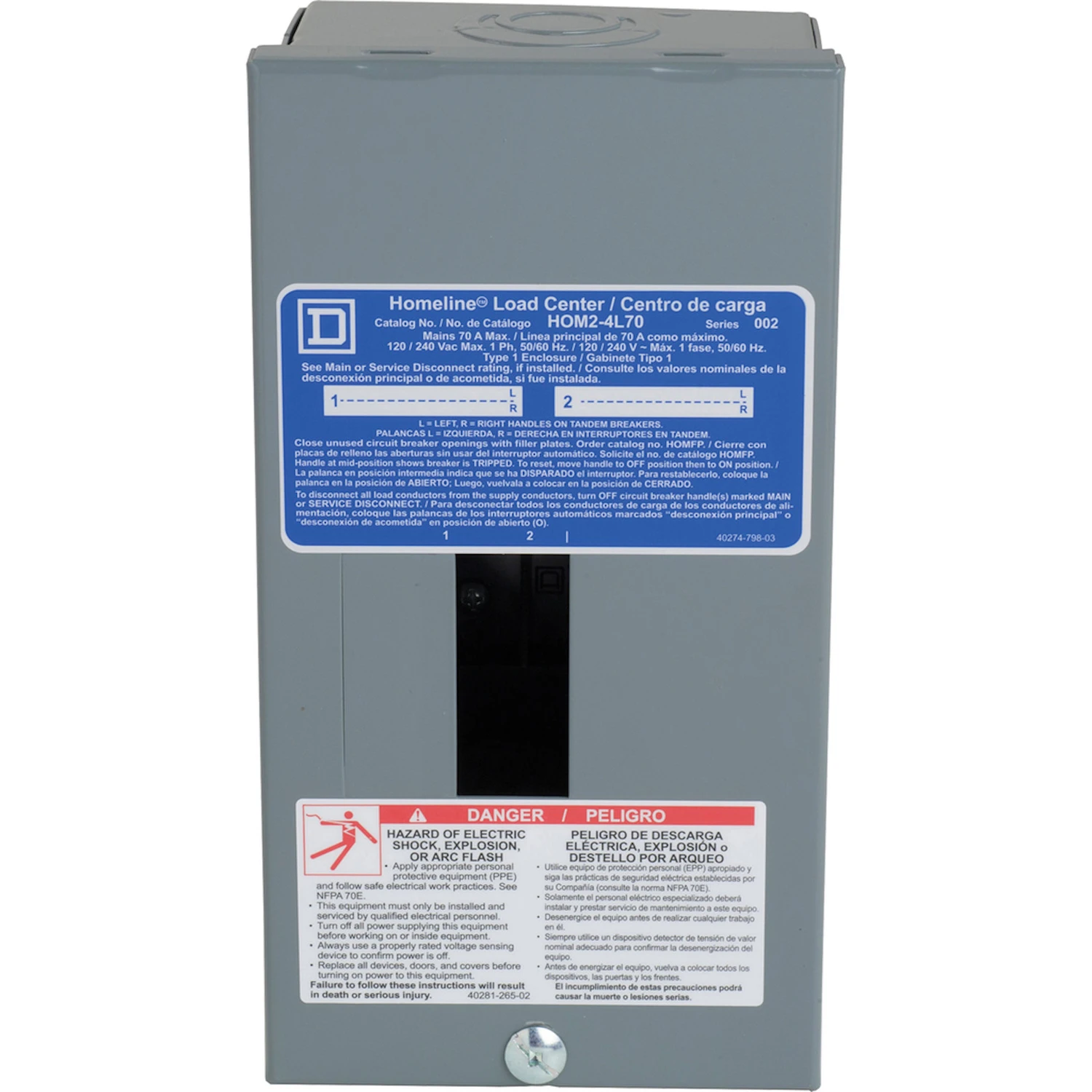 Homeline 70-Amp Main Lug Load Center