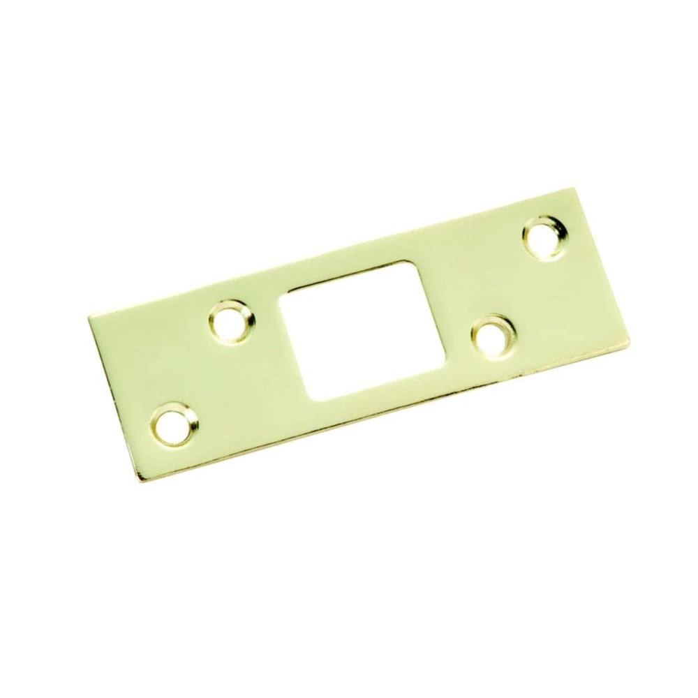 Brass Plated Steel Security Strike, 1-1/4 x 3-5/8 In.