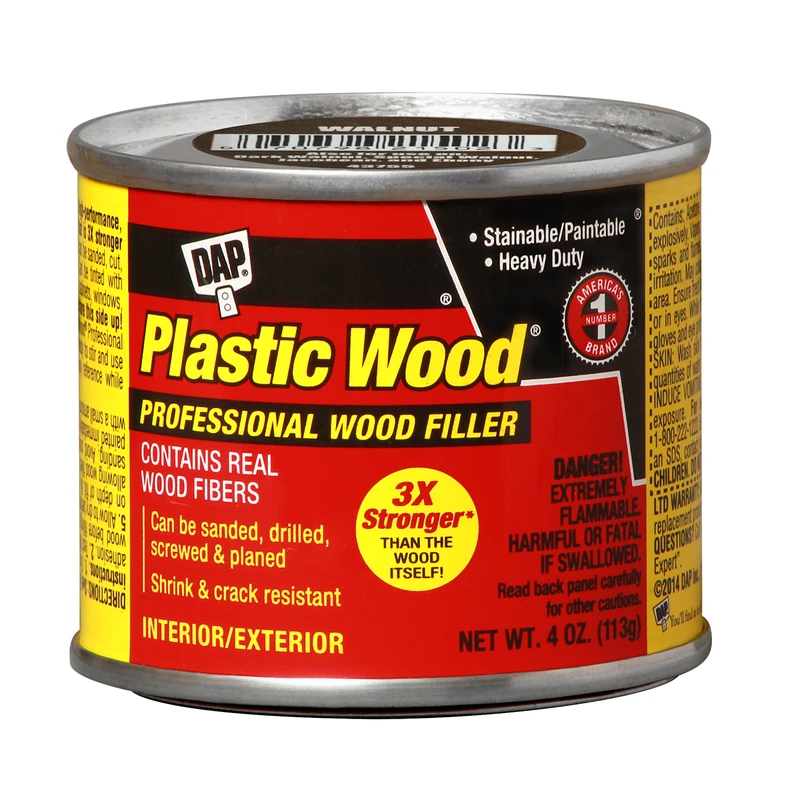 Plastic Wood Cellulose Fibre Wood Filler, Walnut, 4-oz.
