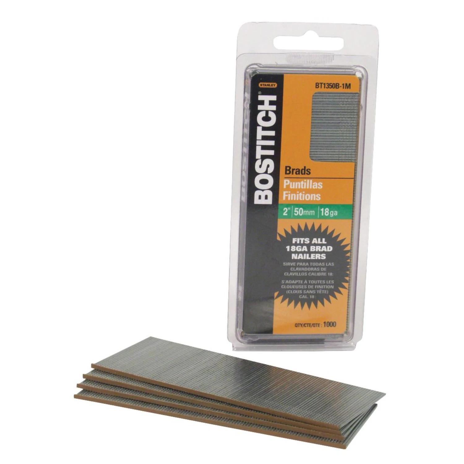 Collated Brads, 18 Gauge, 2 In., 1,000-Ct.