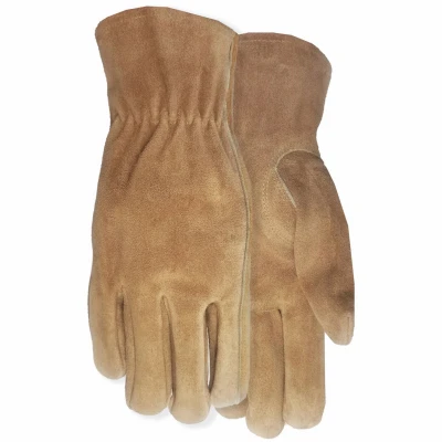 Medium Ladies Suede Cowhide Work Gloves With Elastic Wrist - Model 2911m2-8