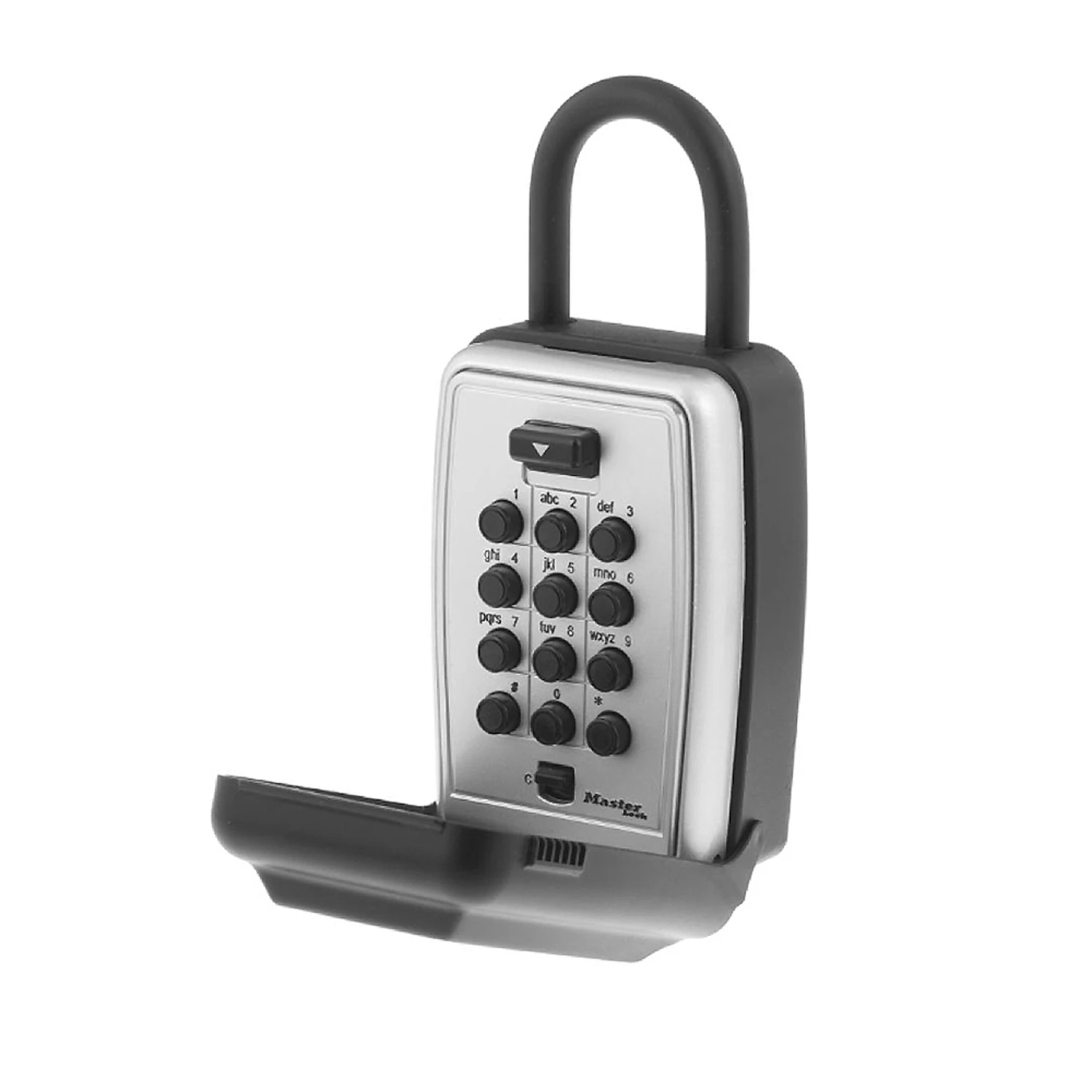 Lock Box, Push-Button, Portable, 3-1/8-In.