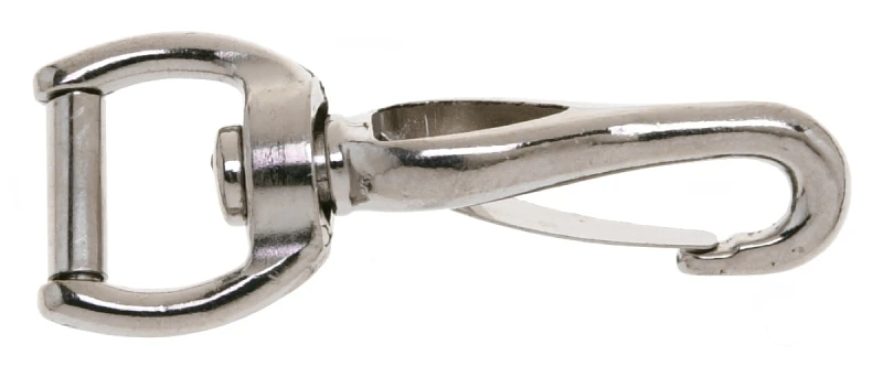 Spring Snap, Swivel Strap Eye, Zinc/Nickel, 5/8 In.