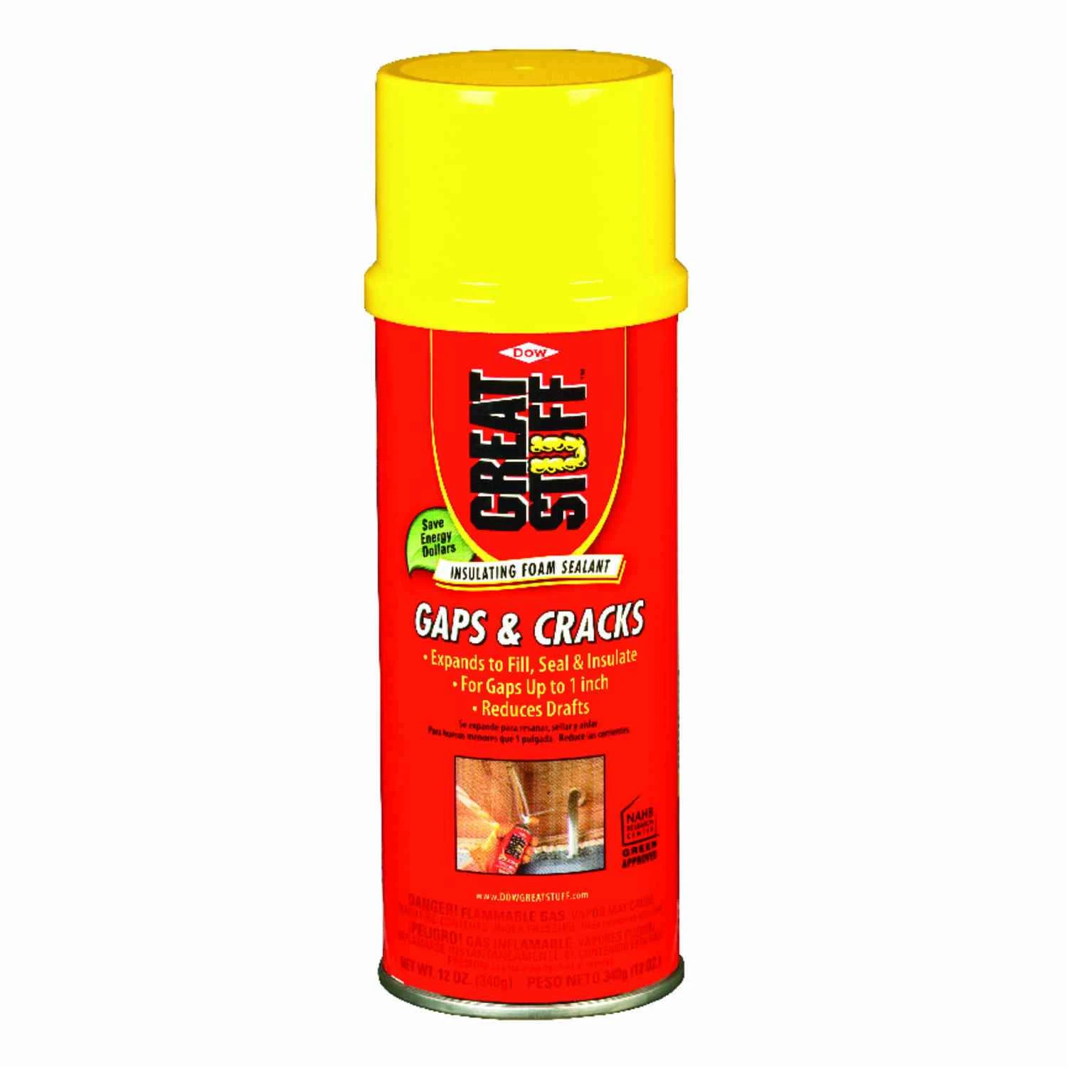 Gaps & Cracks Foam Sealant, Minimal Expanding, 12-oz.