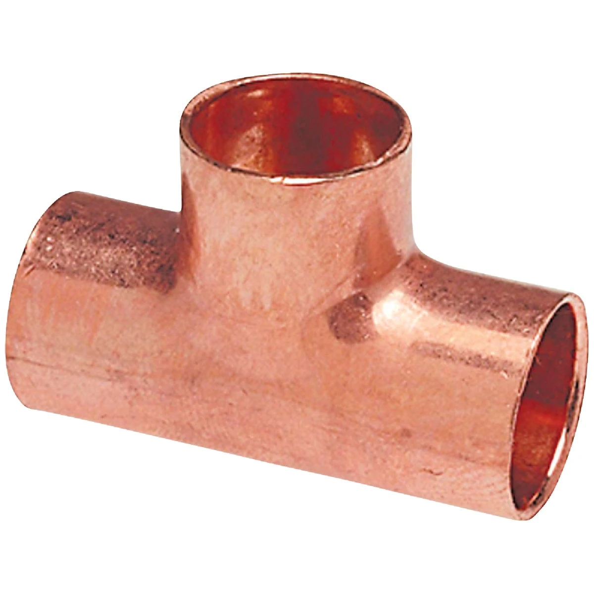 Copper Pipe Tee, 3/4 x 1/2 x 3/4 In. CxCxC