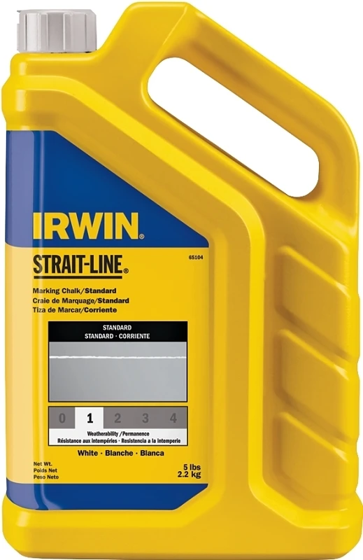 Strait-Line Chalk Refill, White, 5-Lb.