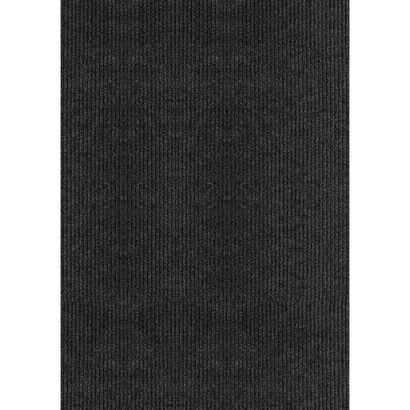 Carpet Runner, Concord, Charcoal Polypropylene, 3 x 4-Ft.