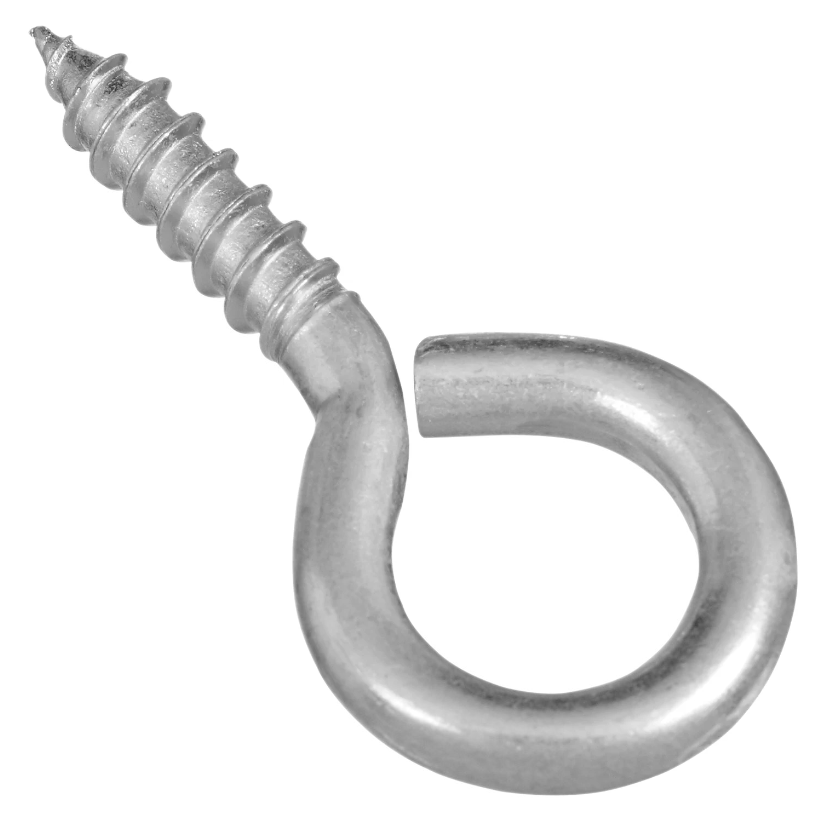 Screw Eye, #4 Large, 2-1/4 In., 3-Pk.