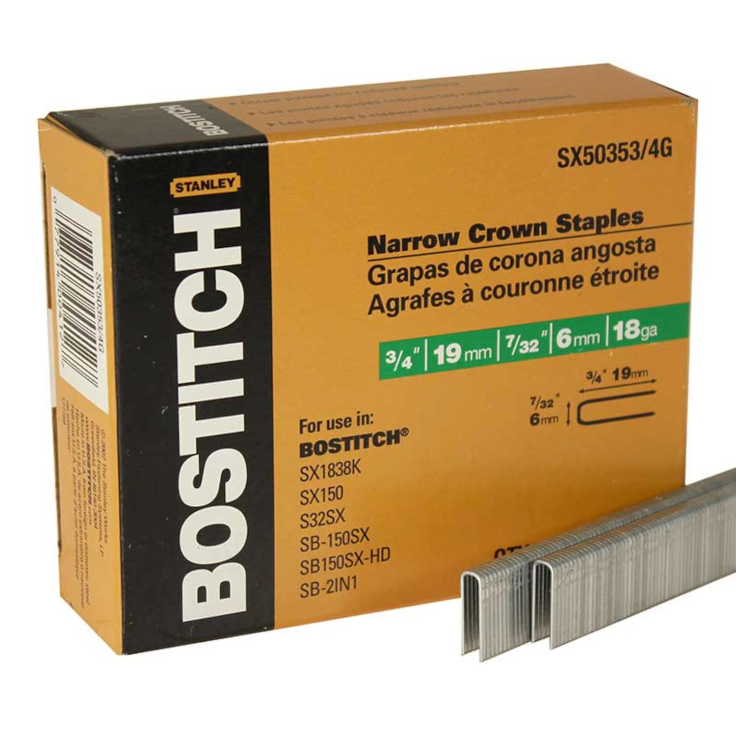 Staples, Galvanized Finish, 3/4 In.